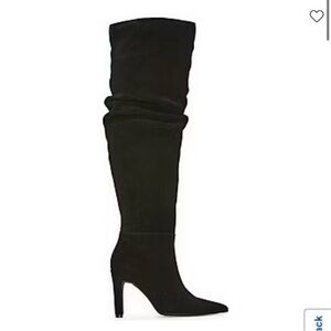 Worthington Suede Black Over-the-Knee Boots